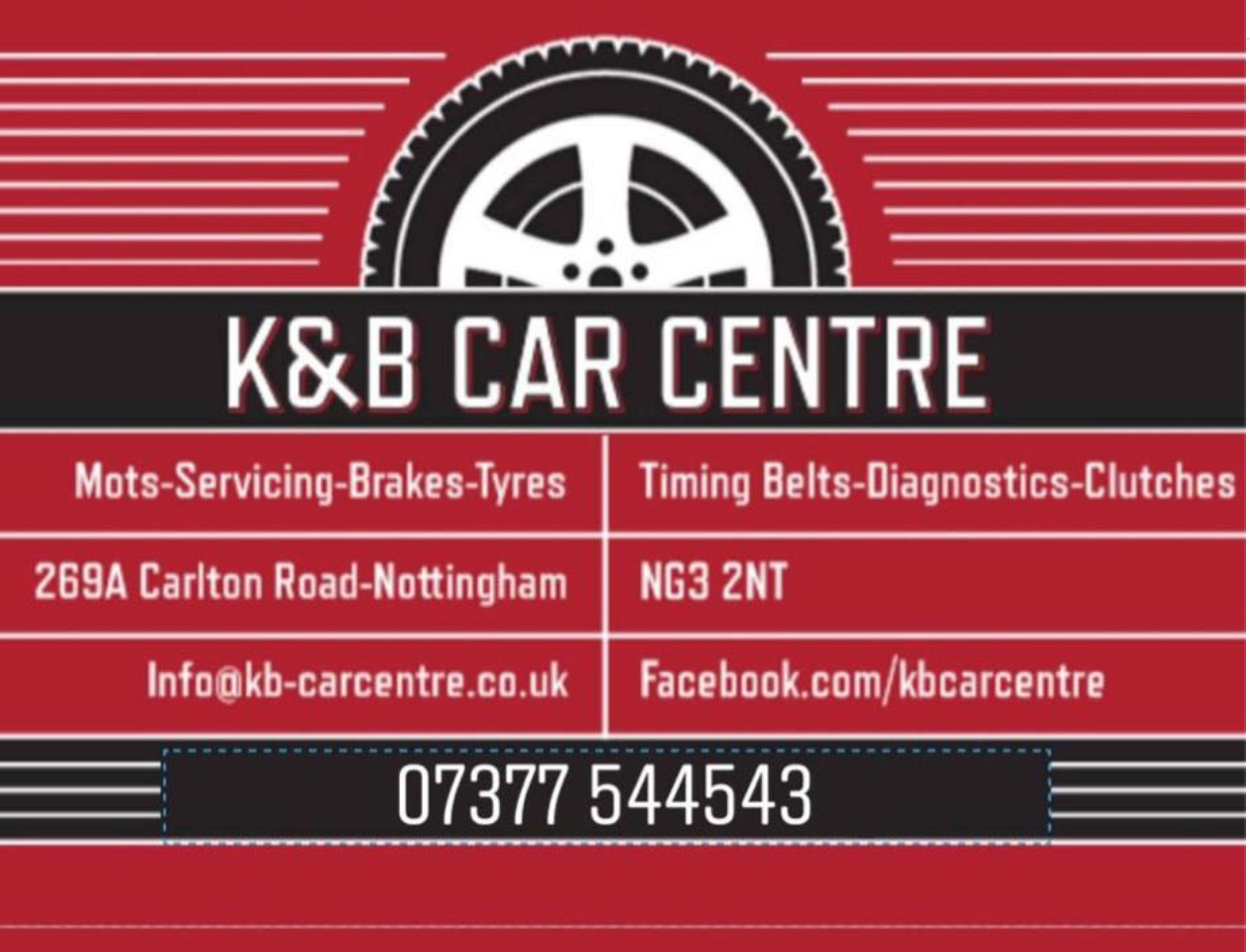 K & B Car Centre logo